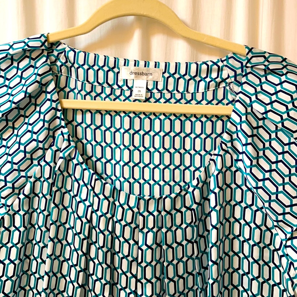 Dress Barn Geometric Soft Top